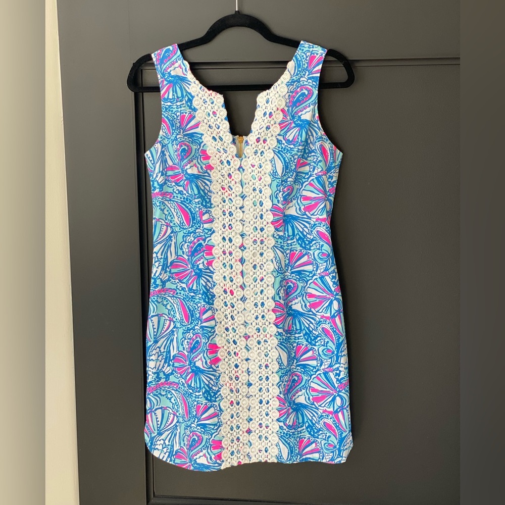 Lilly Pulitzer 20th anniversary sleeveless dress size 4 blue pink white